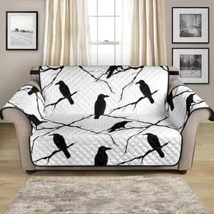 Crow Pattern Background Loveseat Couch Cover Protector