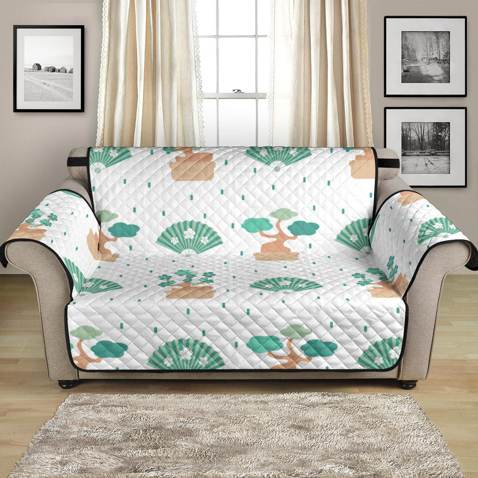 Bonsai Fan Pattern Loveseat Couch Cover Protector