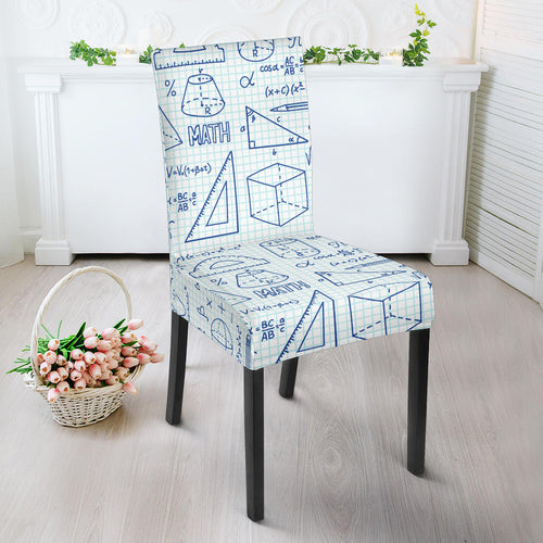 Math Pattern Print Design 03 Dining Chair Slipcover