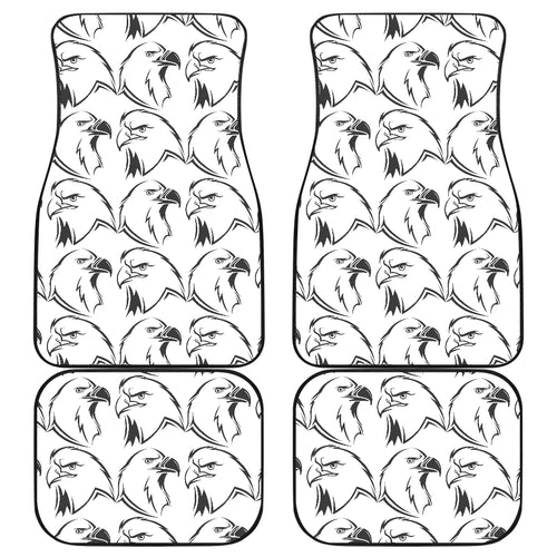 Eagle Pattern Print Design 01 Front and Back Car Mats