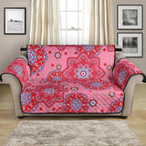 Indian Pink Pattern Loveseat Couch Cover Protector