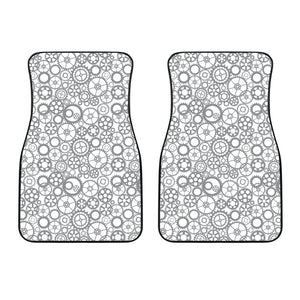 Gear Pattern Print Design 05 Front Car Mats