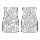 Gear Pattern Print Design 05 Front Car Mats