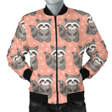 Raccoon Heart Pattern Men Bomber Jacket