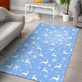 Snowflake Deer Pattern Area Rug