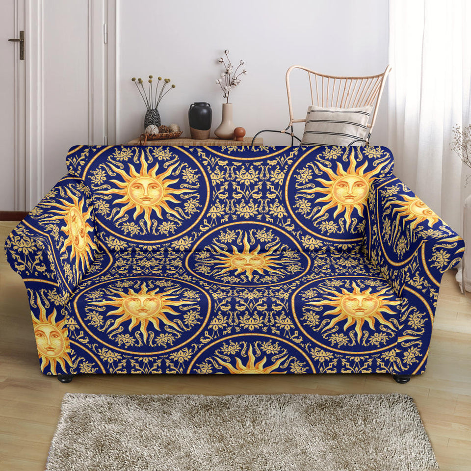 Sun Pattern Loveseat Couch Slipcover