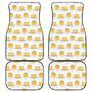 Pancake Pattern Print Design 01 Front and Back Car Mats