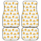 Pancake Pattern Print Design 01 Front and Back Car Mats