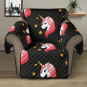 Unicorn Star Pattern Recliner Cover Protector