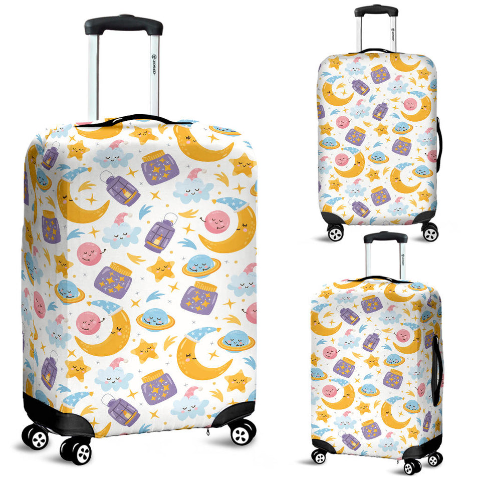 Moon Sleep Pattern Luggage Covers