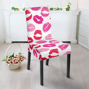 Lips Pattern Print Design 05 Dining Chair Slipcover
