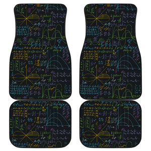 Math Pattern Print Design 04 Front and Back Car Mats