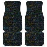 Math Pattern Print Design 04 Front and Back Car Mats