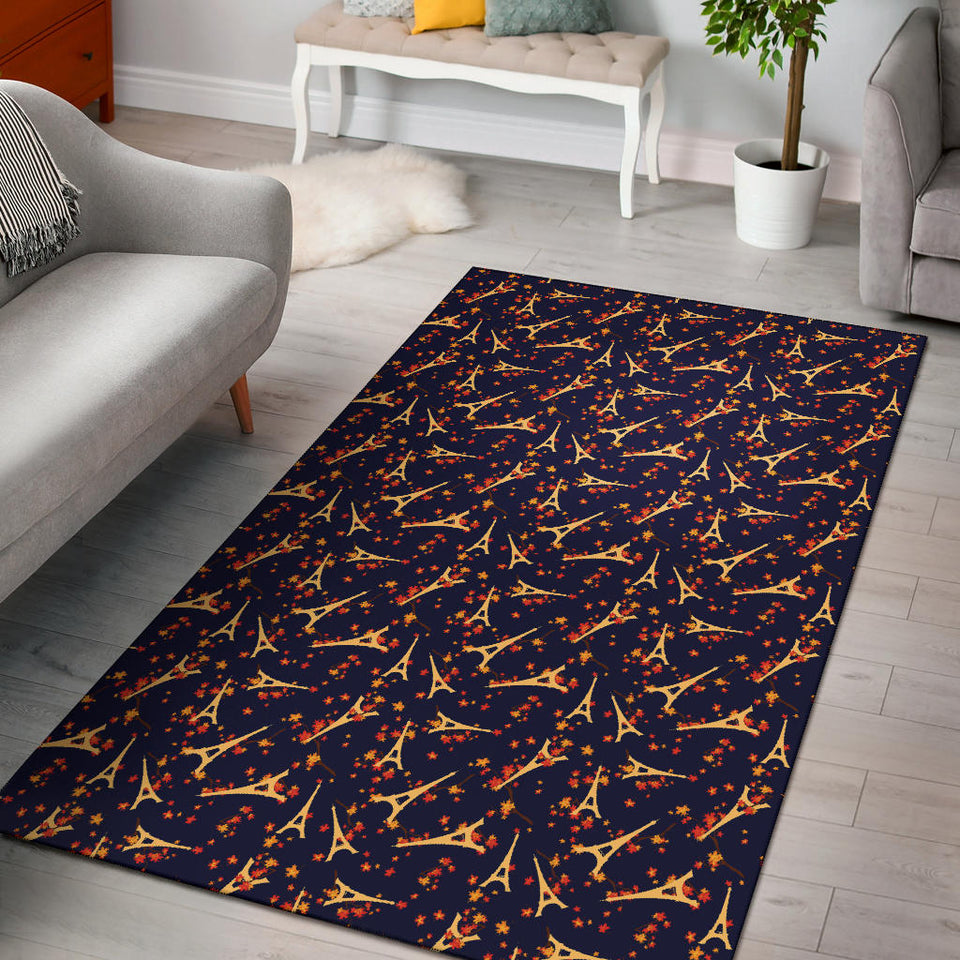 Eiffel Tower Pattern Print Design 02 Area Rug