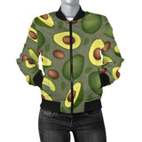 Avocado Pattern Background Women Bomber Jacket