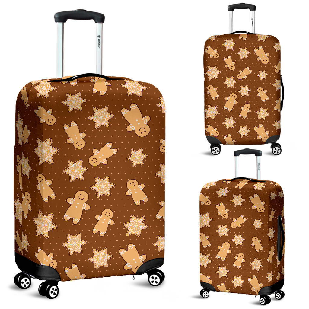 Christmas Gingerbread Cookie Pattern Luggage Covers