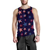 USA Star Pattern Theme Men Tank Top