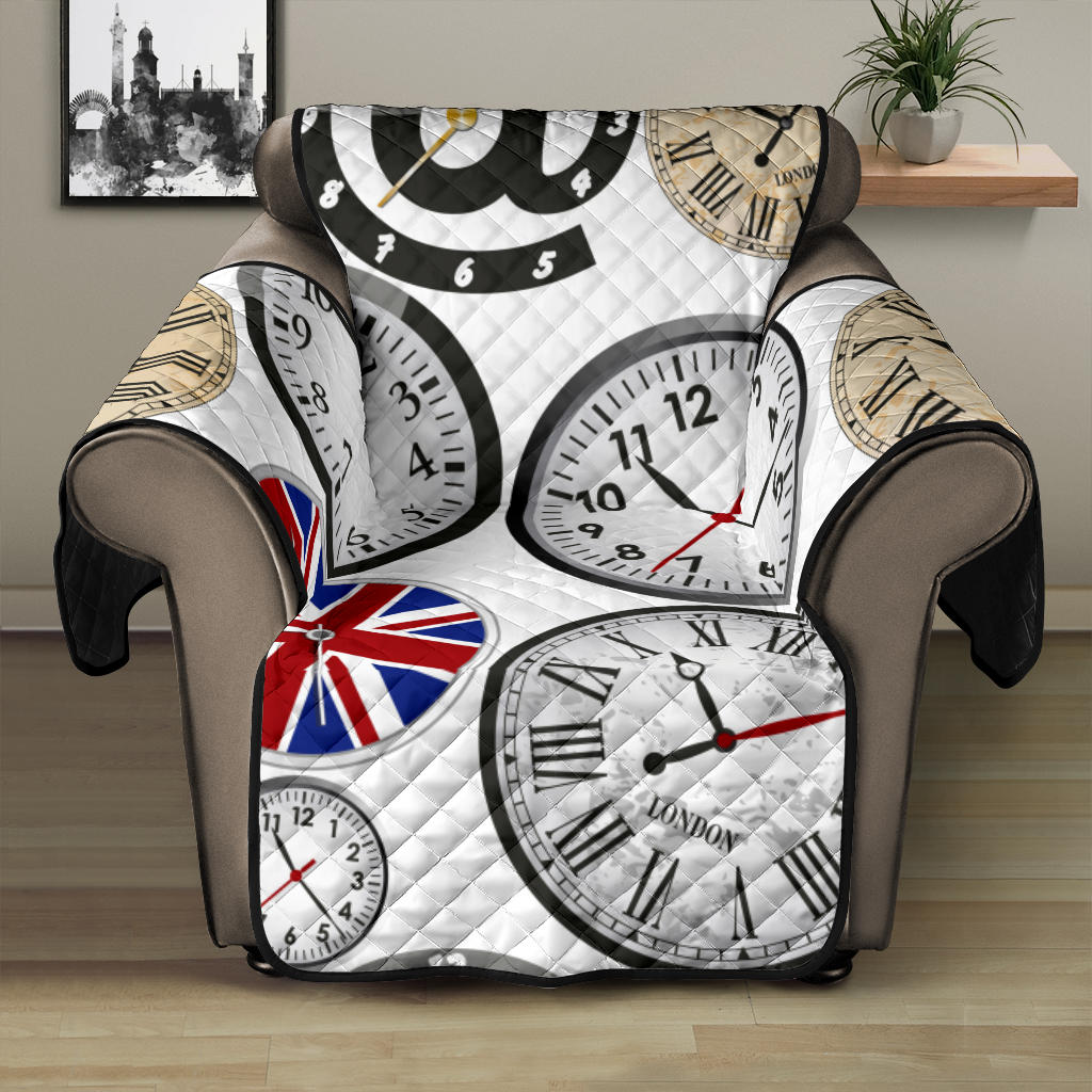 Wall Clock UK Pattern Recliner Cover Protector