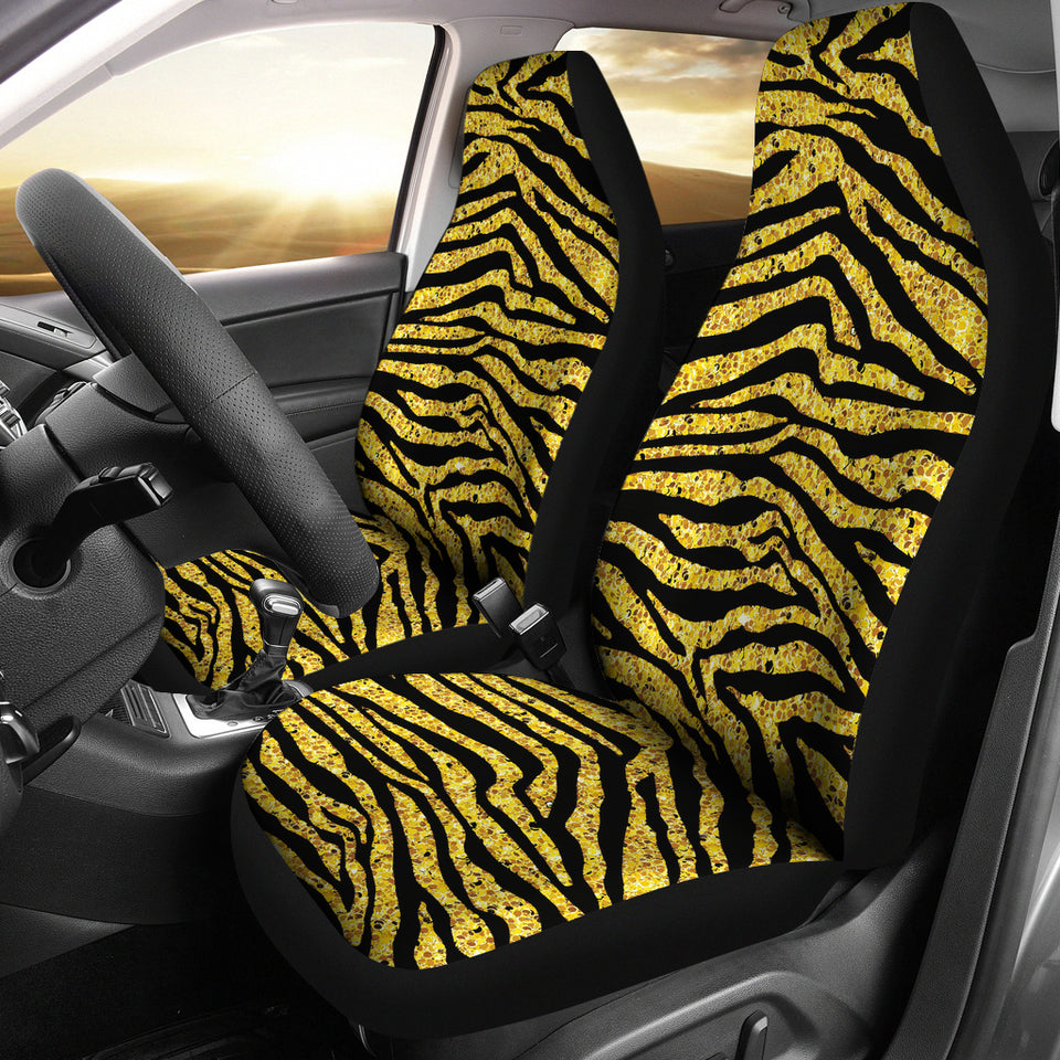 Gold Bengal Tiger Pattern Universal Fit Car Seat Covers