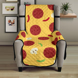 Pizza Salami Mushroom Texture Pattern Chair Cover Protector