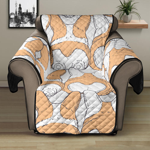 Corgi Bum Pattern Recliner Cover Protector