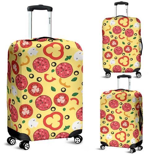 Pizza Tomato Salami Texture Pattern Luggage Covers