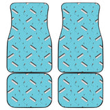 Piano Pattern Print Design 01 Front and Back Car Mats