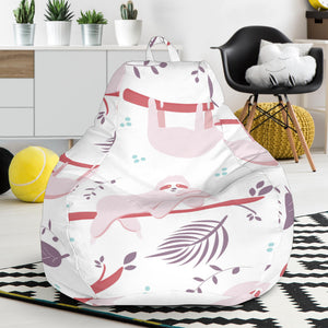 Sloth Leaves Pattern Bean Bag Cover