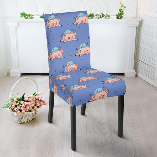 Pig Pattern Print Design 03 Dining Chair Slipcover