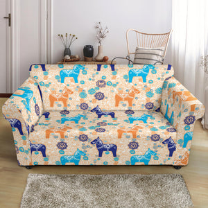 Cute Horse Pattern Loveseat Couch Slipcover