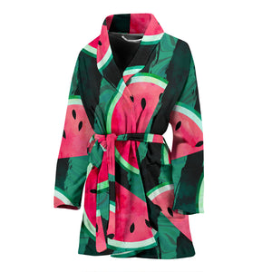 Watermelon Pattern Women Bathrobe