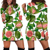 Guava Leaves Pattern Women Hoodie Dress