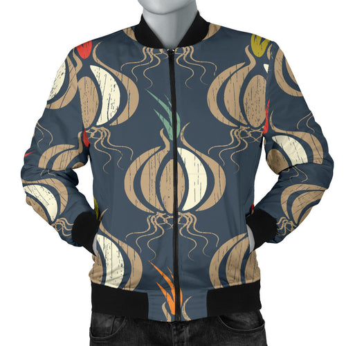 Garlic Pattern Men Bomber Jacket