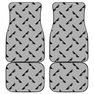 Sun Glasses Pattern Print Design 05 Front and Back Car Mats