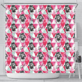 Pug Pattern Shower Curtain Fulfilled In US