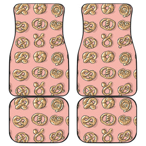 Pretzels Pattern Print Design 04 Front and Back Car Mats