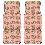 Pretzels Pattern Print Design 04 Front and Back Car Mats