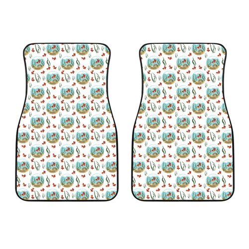 Goldfish Pattern Print Design 01 Front Car Mats