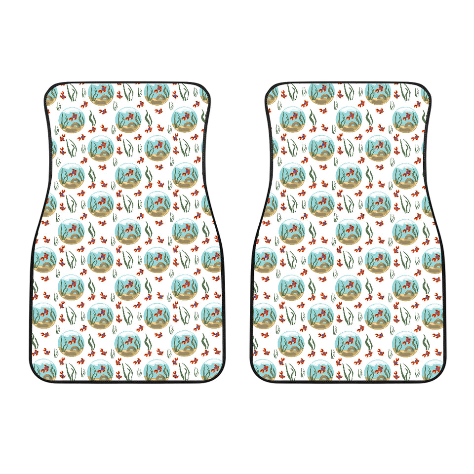 Goldfish Pattern Print Design 01 Front Car Mats