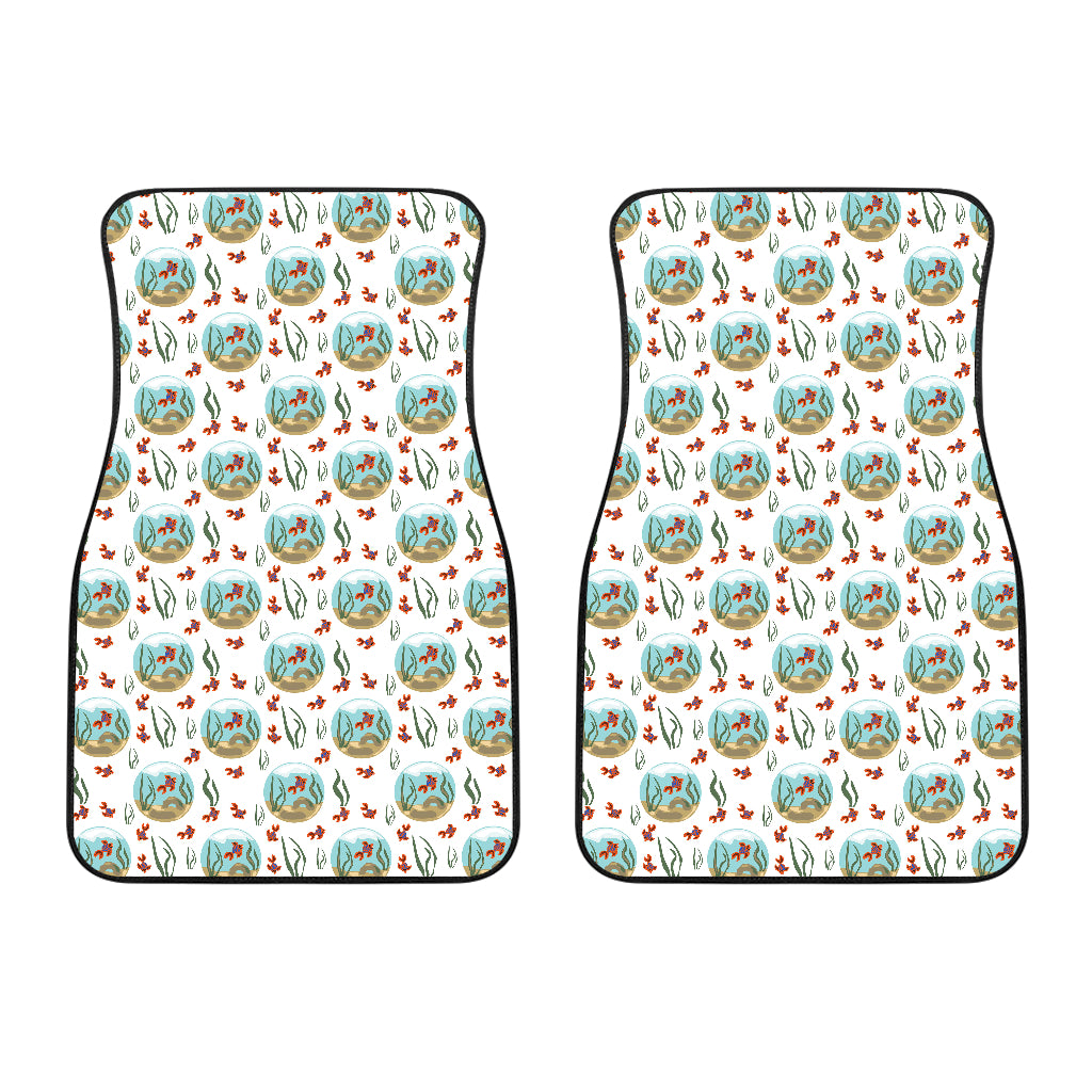 Goldfish Pattern Print Design 01 Front Car Mats