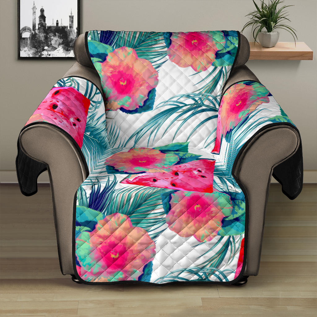 Watermelon Flower Pattern Recliner Cover Protector