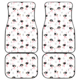 Ostrich Pattern Print Design 02 Front and Back Car Mats