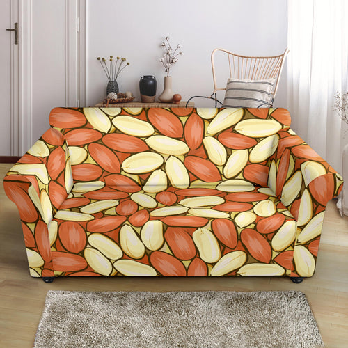 Peanut Pattern Background Loveseat Couch Slipcover