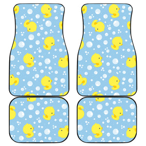 Duck Toy Pattern Print Design 02 Front and Back Car Mats