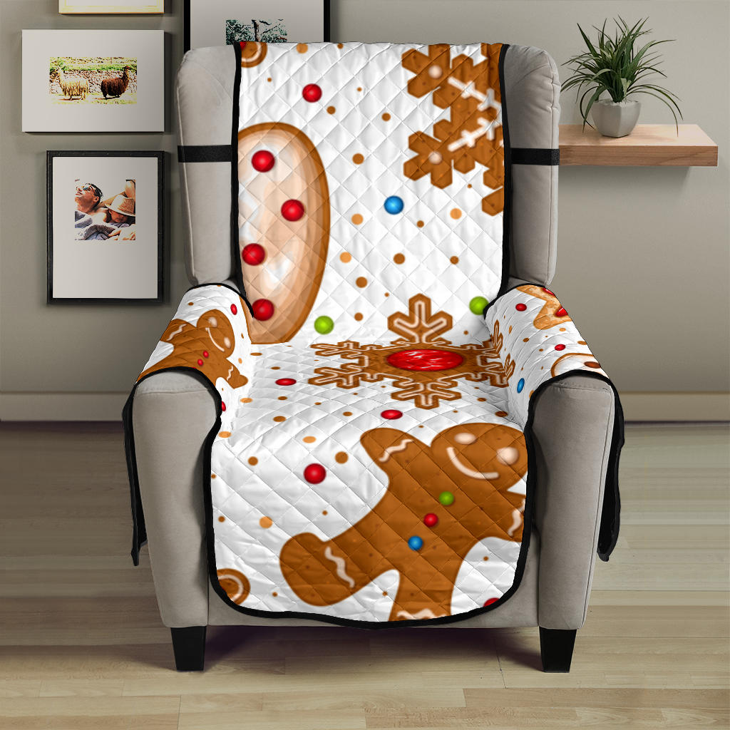 Christmas Cookie Pattern Chair Cover Protector