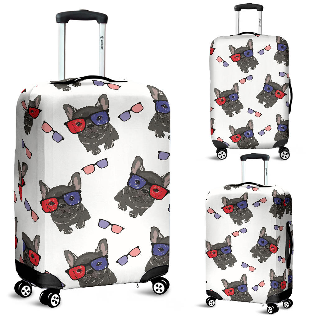 French Bulldog Sunglass Pattern Luggage Covers
