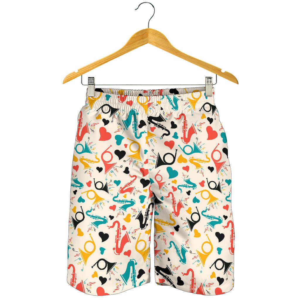 Saxophone Pattern Background Men Shorts