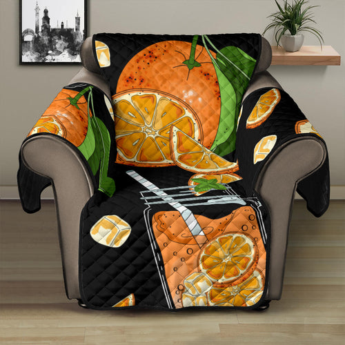 Orange Ice Orance Juice Pattern Recliner Cover Protector