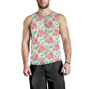 Octopus Fish Shell Pattern Men Tank Top