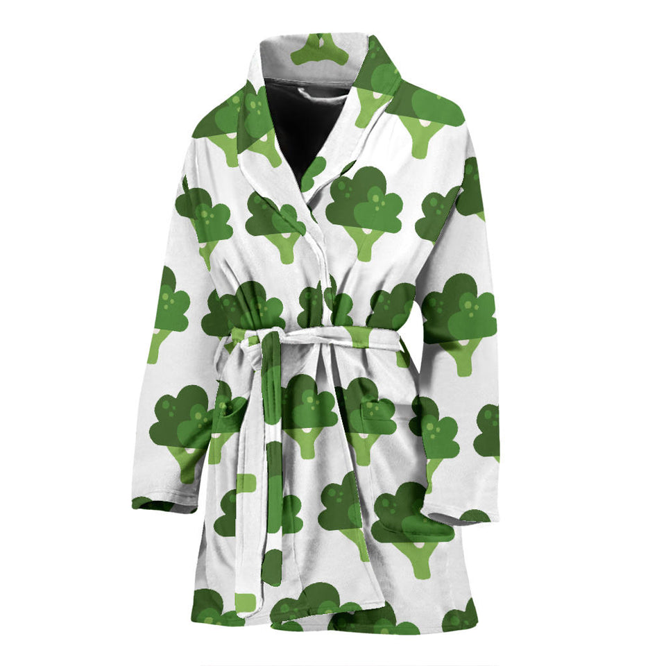 Broccoli Pattern Women Bathrobe